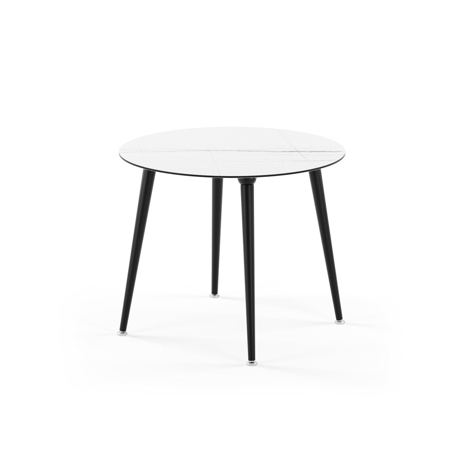 Beyaz Mermer Compact Katlanır Ayak Restoran Masası