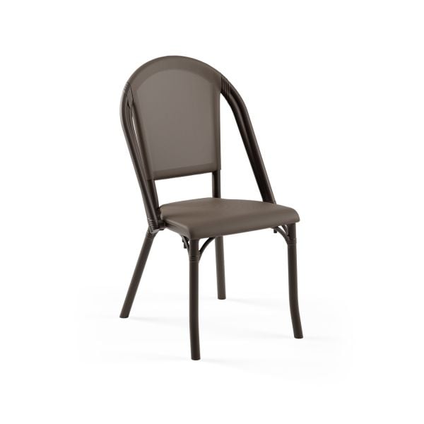 Venge Gövde Altın Siyah Fileli Bahçe Restoran Sandalyesi