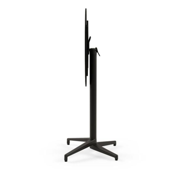 Moon Compact Laminat Katlanır Bar Masası 70 cm Yuvarlak Siyah Renk, Paslanmaz Masa, Dış Mekan Bahçe ve İç Mekan Kullanımı İçin Dayanıklı | TSE Belgeli, Şık ve Ekstra Sağlam Tasarım