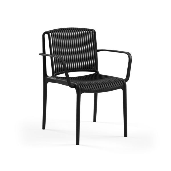 Mermer Compact Siyah Bahçe Masa Sandalye Takımı
