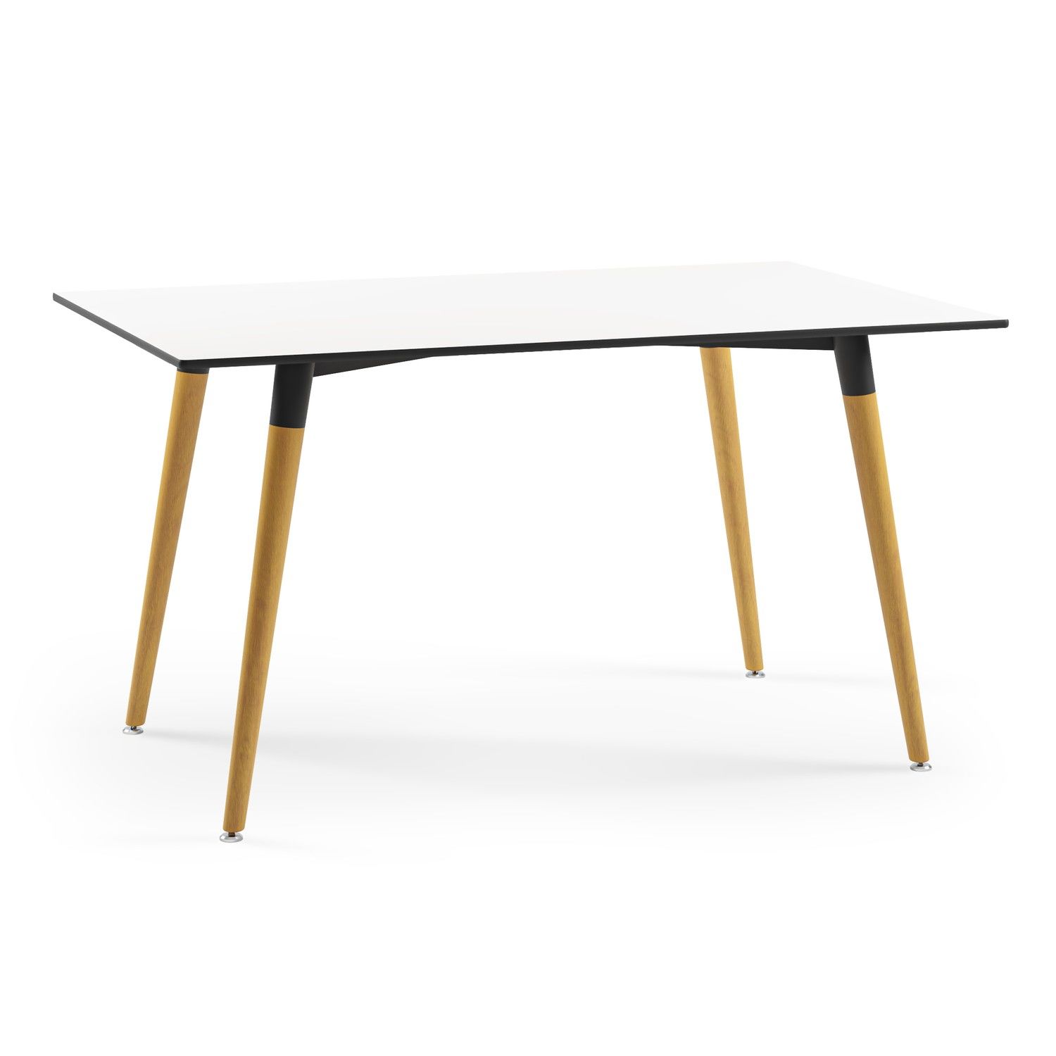 Ahşap Ayaklı Beyaz Compact Yemek Masası 90x150