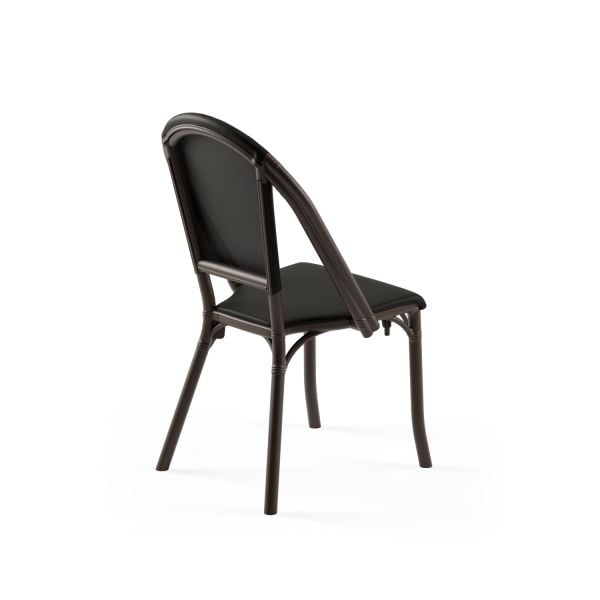 Venge Siyah Fileli Dış Mekan Bahçe Sandalyesi İstiflenebilir