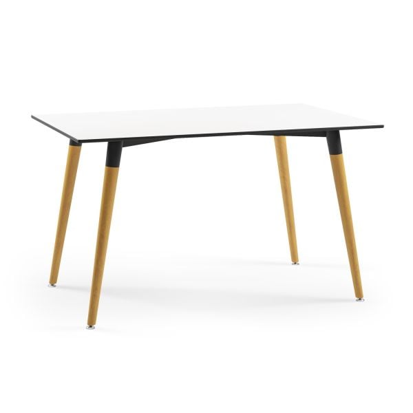 Ahşap Ayak Beyaz Compact Restaurant Masa 80x140