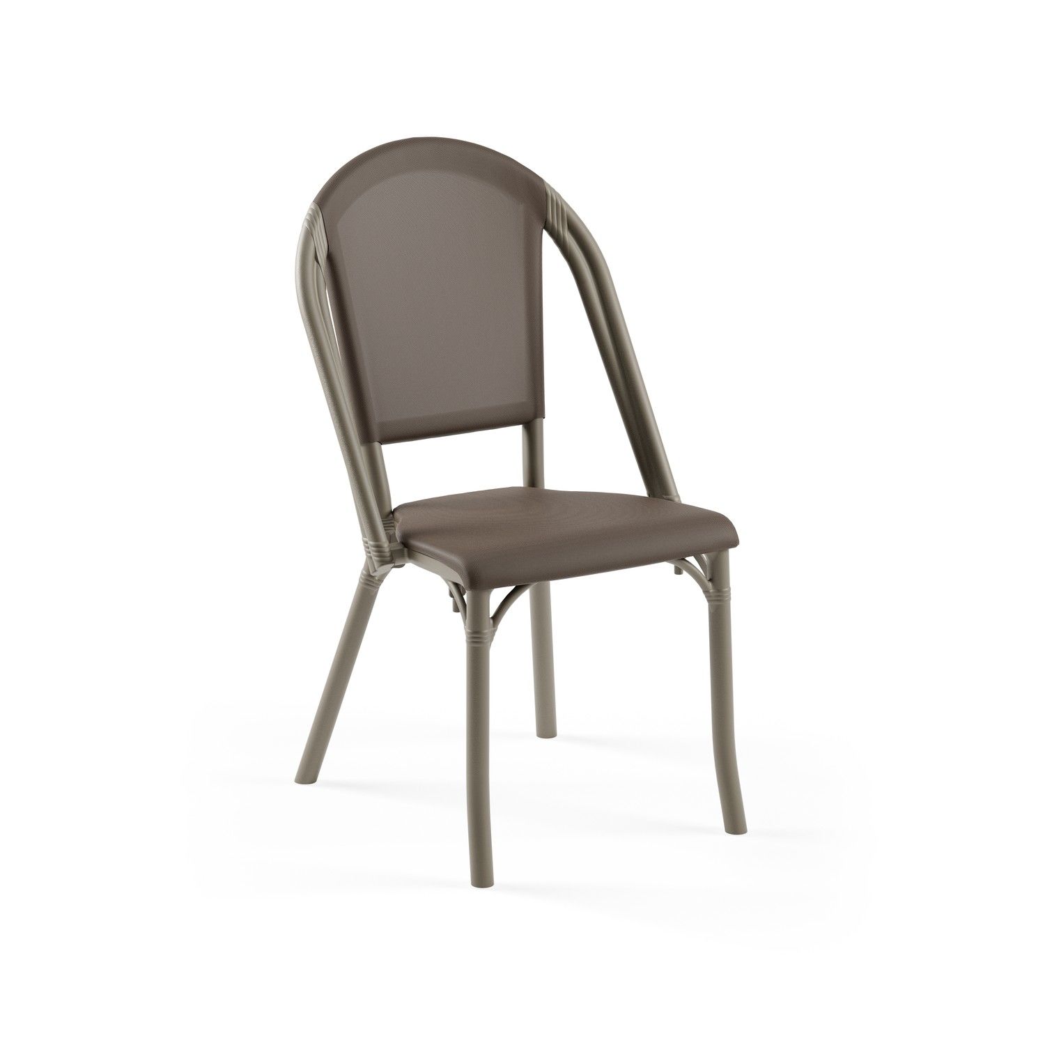 Vizon Altın Siyah Fileli Bahçe Sandalyesi | İstiflenebilir