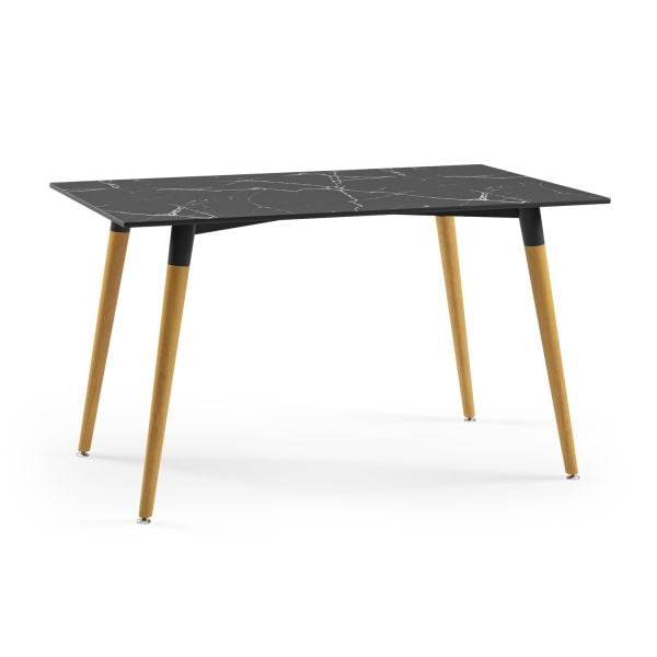 Modern Siyah Mermer Compact Yemek Odası Masa 80x140