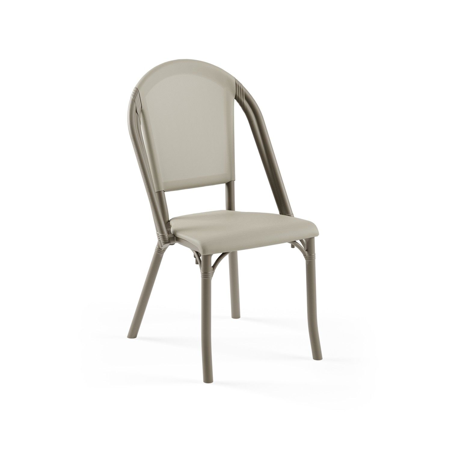 Kum Beji Vizon Fileli Plastik Dış Mekan Bahçe Sandalyesi