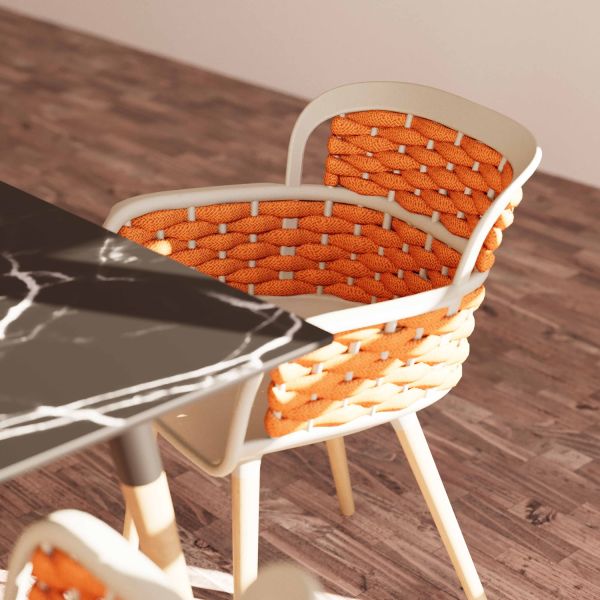 4 Kişilik Beyaz Compact Mutfak Masa Sandalye Takımı 77x120