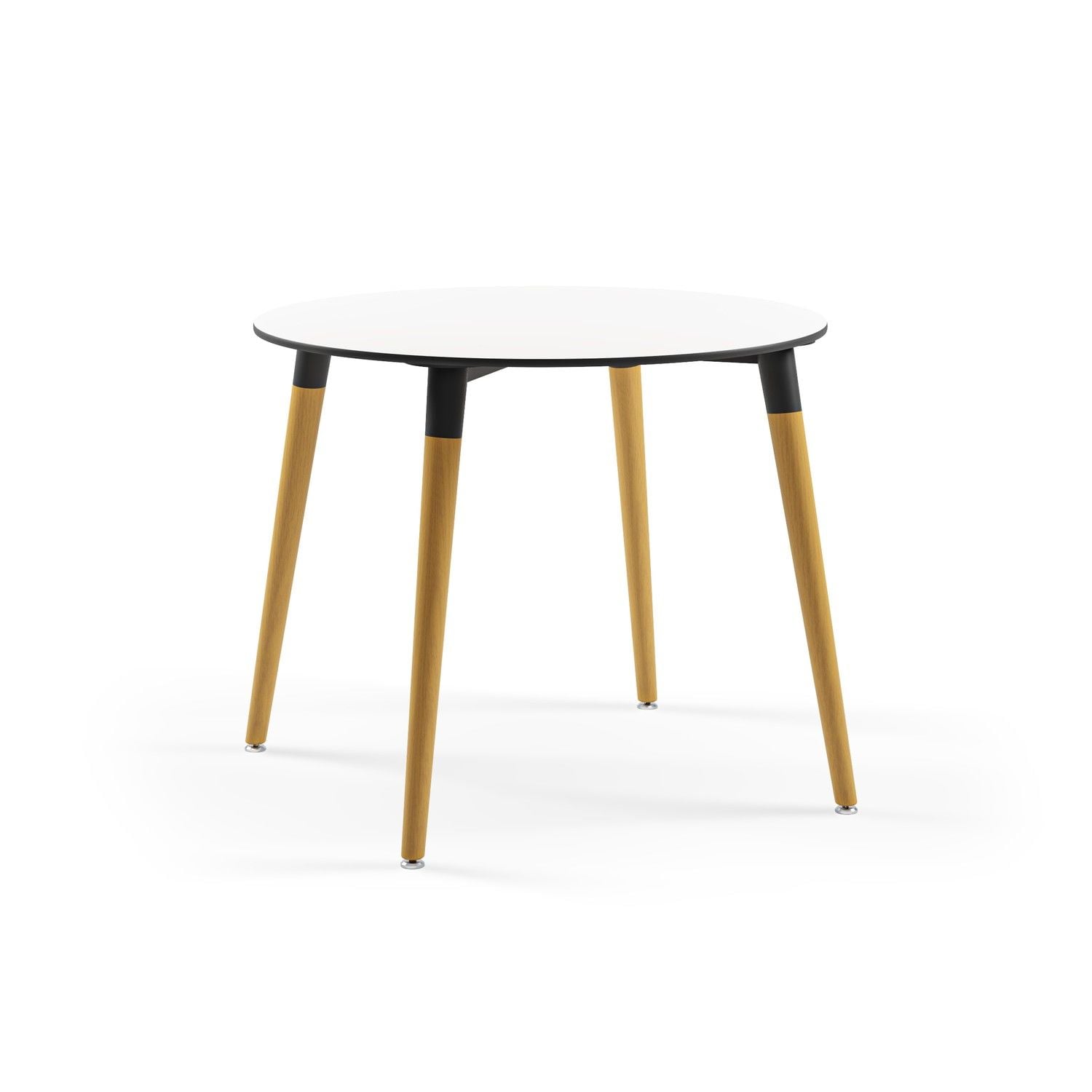 Beyaz Compact Laminat Yuvarlak Modern Mutfak Masası