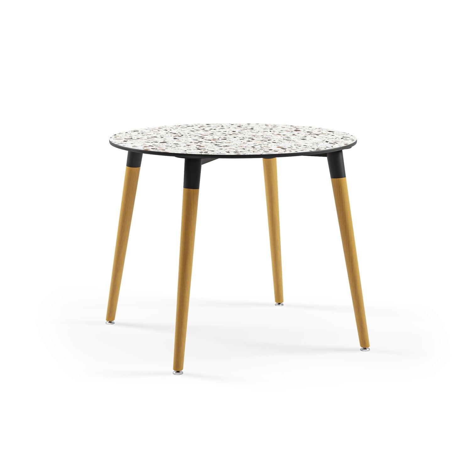 Terrazzo Mermer Compact Yuvarlak Otel Masası 90 cm