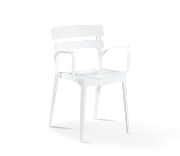 Beyaz Dış Mekan 4 Kişilik Bahçe Masa Sandalye Seti 80x80 cm Şık ve Dayanıklı Tasarım