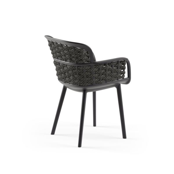 Antrasit Siyah Örgülü Bahçe Sandalyesi & 80x80 cm Katlanır Masa Takımı | Paslanmaz, Dayanıklı, TSE Belgeli Bahçe, Balkon, Teras, Cafe & Restaurant Mobilyası