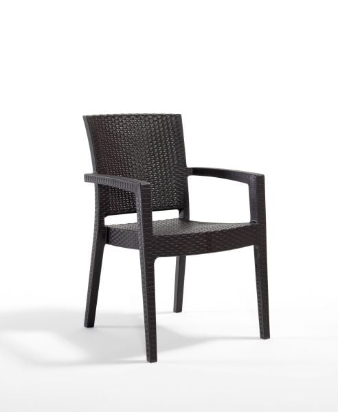 6 Kişilik Kahverengi Rattan Bahçe Masa Sandalye Takımı Dış Mekanlar İçin Dikdörtgen 90x150 Masa Seti Havuz Kenarı Teras Balkon Kafe Restoran Otel Kullanımına Uygun Bahçe Mobilyası