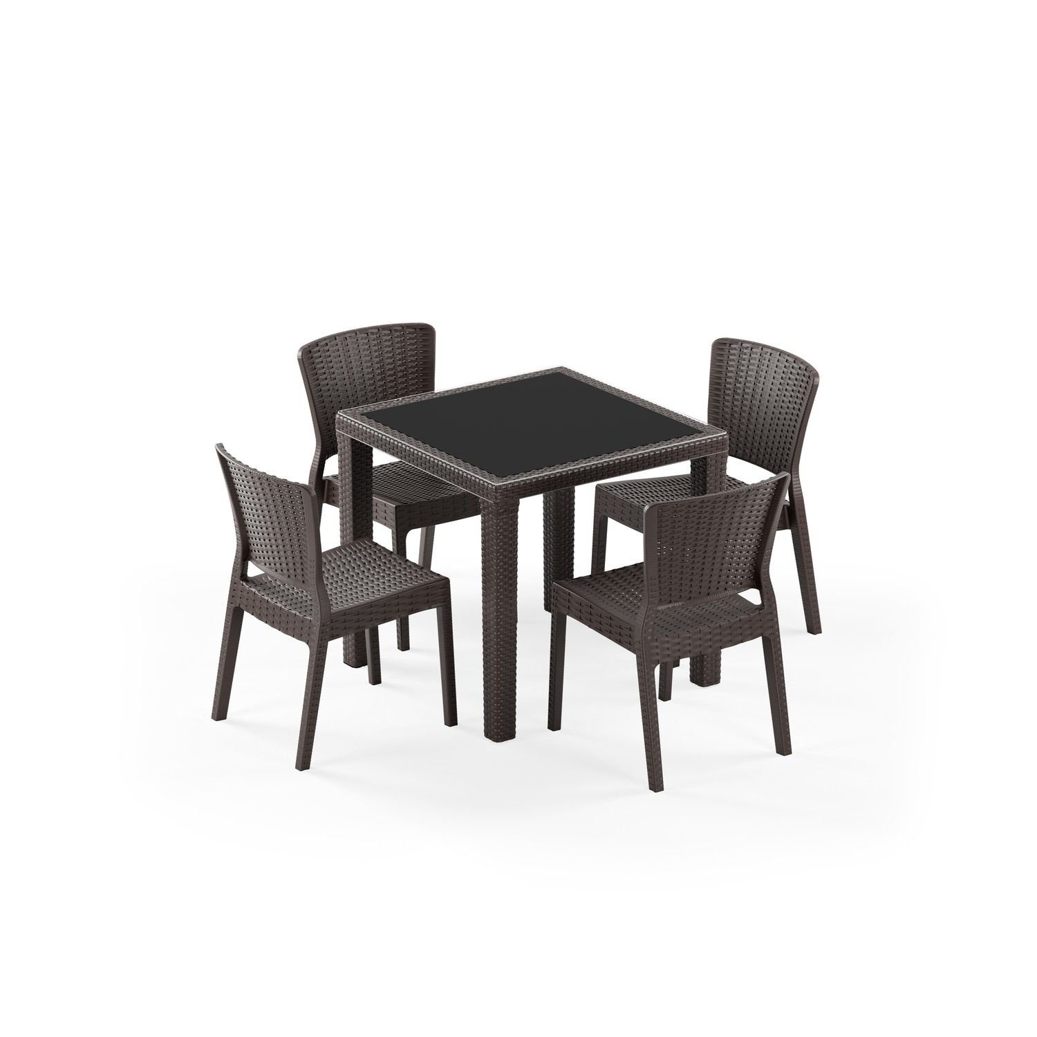 Venge 4 Kişilik Dış Mekan Masa Sandalye Takımı 80x80