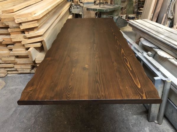 Doğal Kütük Masa Üst Tablası 200x100 cm Mutfak Salon Cafe Restoran Otel Masası İçin Şık ve Dayanıklı Ahşap Tabla