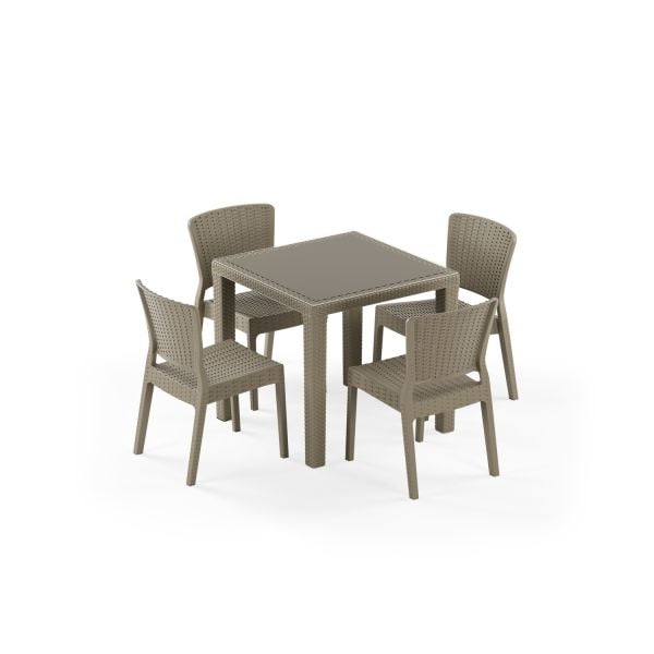 Vizon 4 Kişilik Dış Mekan Bahçe Masa Sandalye Takımı