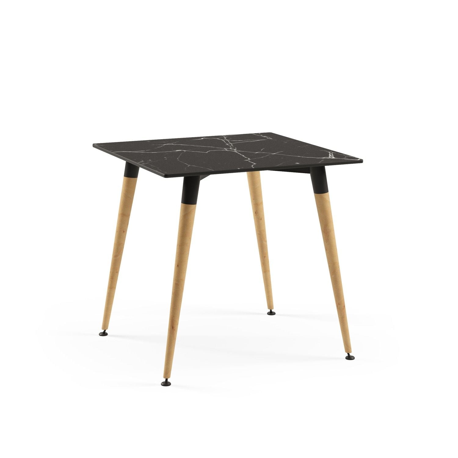 Siyah Mermer Compact Kare Otel Masası