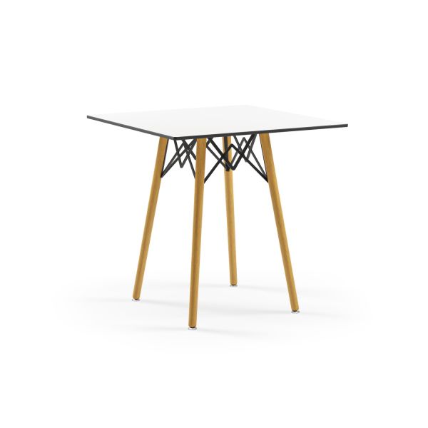 Beyaz Kare Kompakt Masa 90x90 cm Modern Dayanıklı