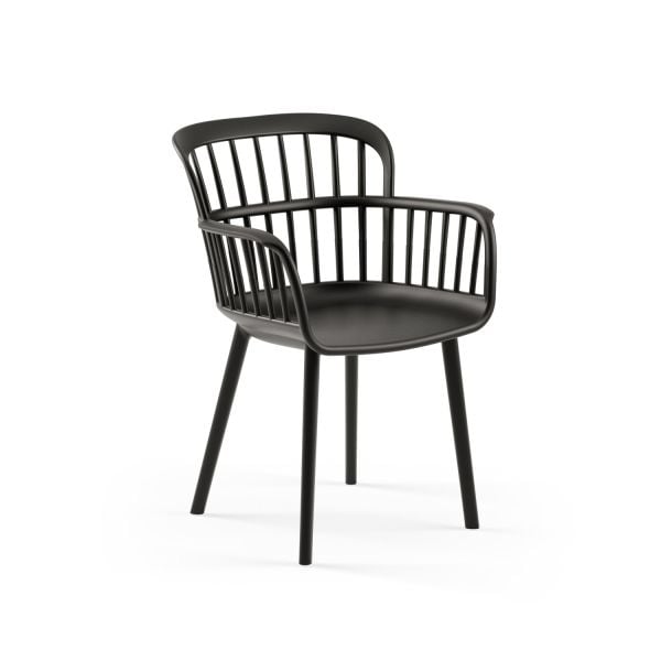 Siyah Katlanır Dış Mekan Bahçe Masa Sandalye Takımı 4 Kişilik 80x80 cm – Otel, Restoran, Kafe, Balkon ve Teras İçin Dayanıklı Set