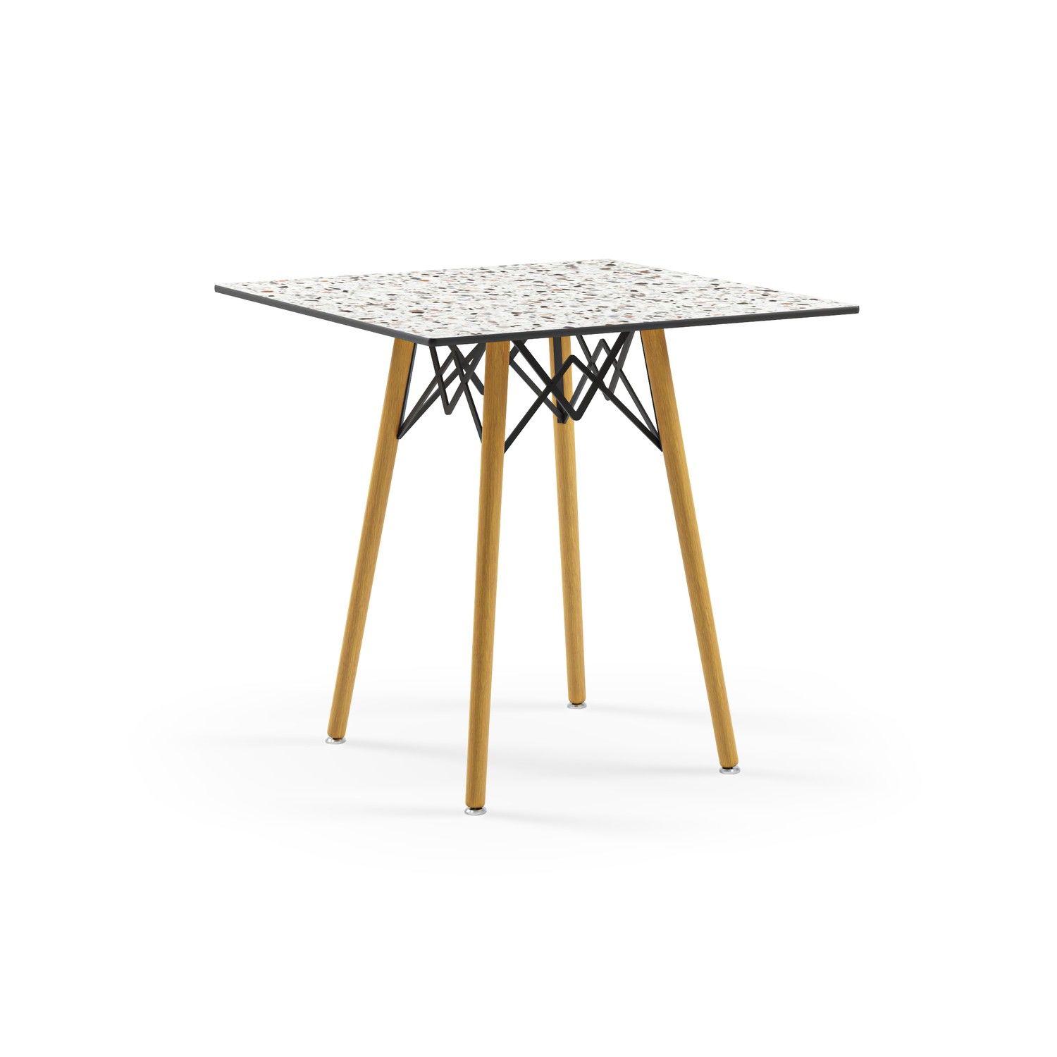 Kare Compact Masa Modern Terrazzo Mutfak Masası