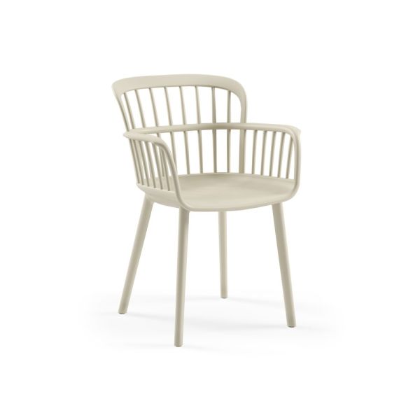 Bej Katlanır Bahçe Masa Sandalye Takımı 4 Kişilik 80x80 cm Dış Mekan Cafe Balkon Otel Restaurant Takımı