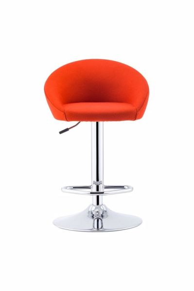 POLİ Modern Ergonomik Turuncu Kaşe Kumaş Bar Sandalyesi: Stil ve Konforun Buluşması