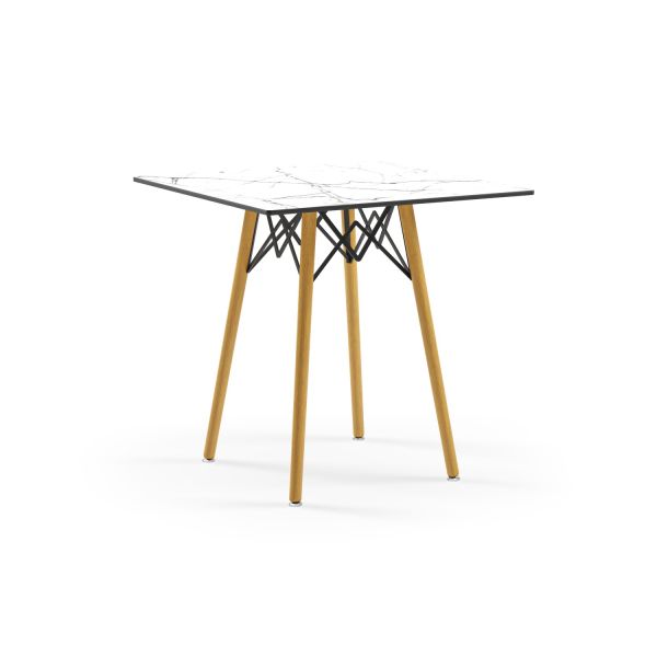 Beyaz Mermer Compact Masa Modern Restoran Masası