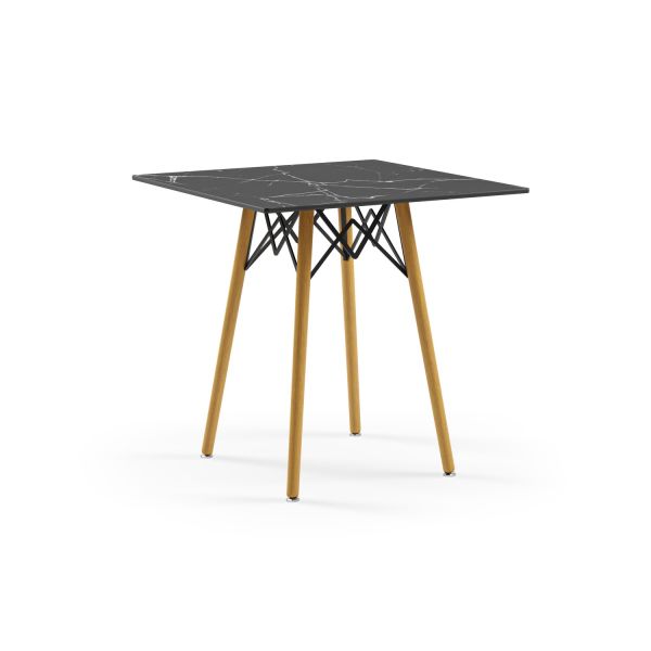 Siyah Mermer Compact Masa Modern Cafe Masası