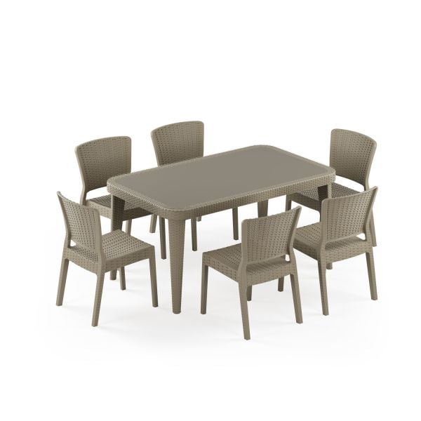 Vizon 90x150 cm Dış Mekan Bahçe Masa Sandalye Takımı