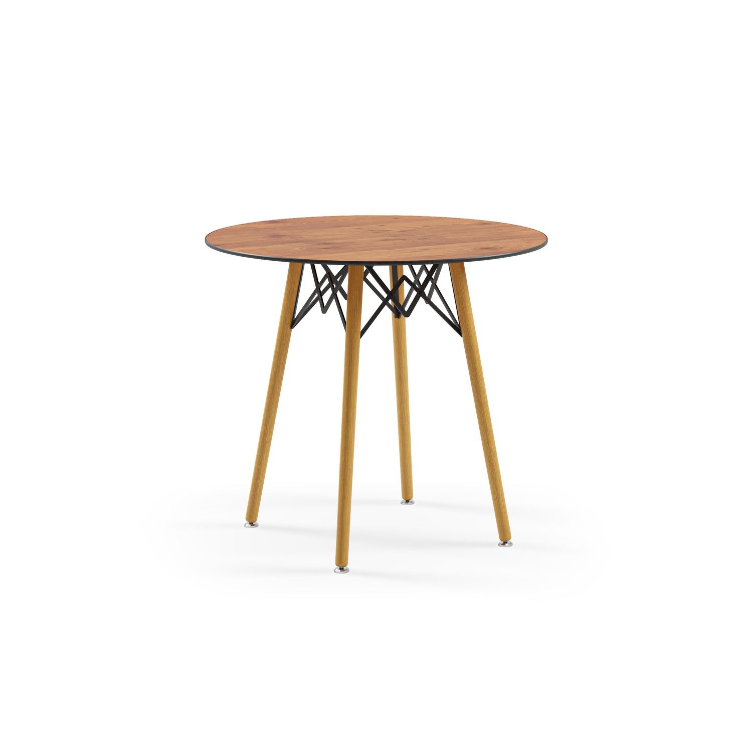 Novecento Ahşap Desenli Yuvarlak Compact Masa 90 cm