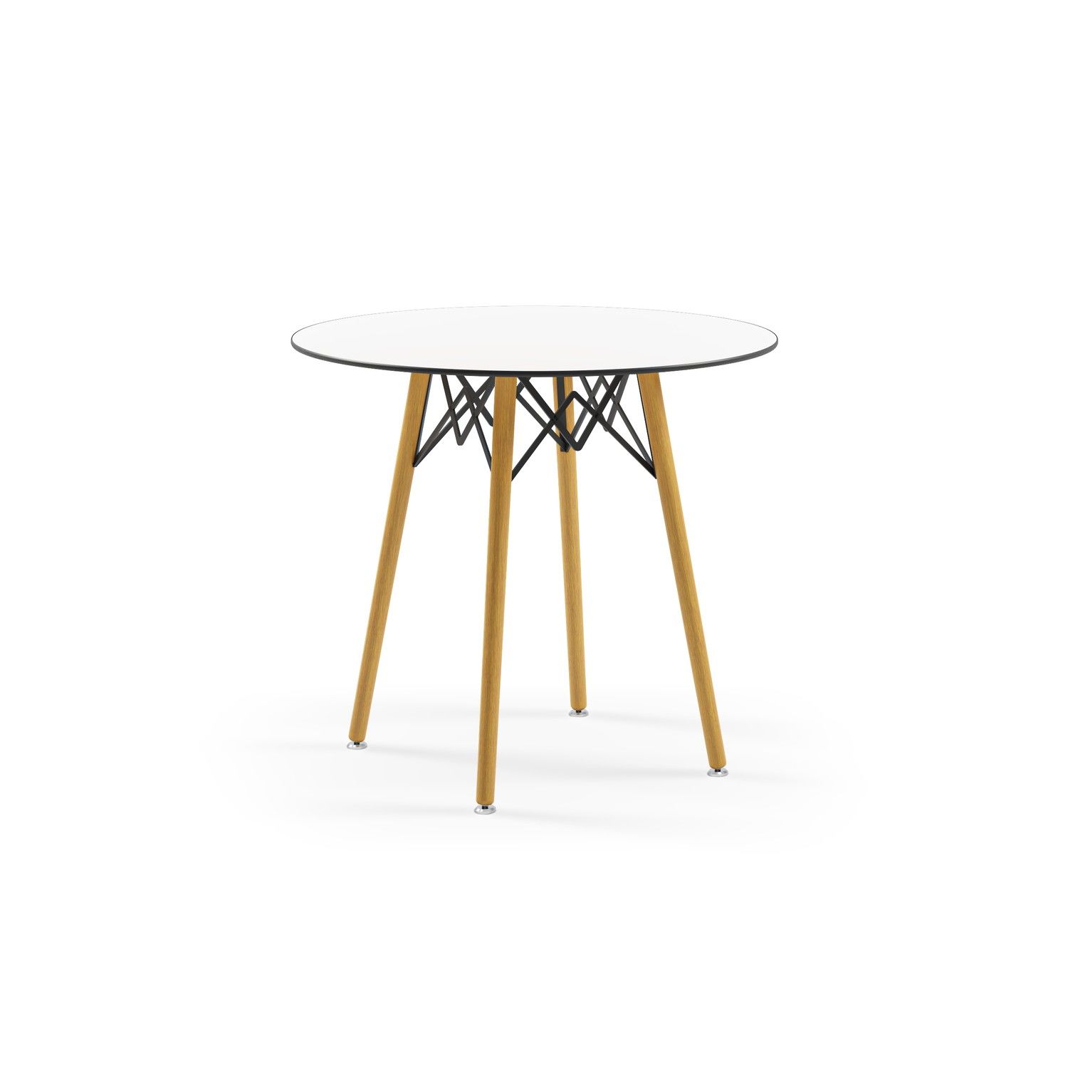 Beyaz Yuvarlak Compact Masa 90 cm Modern Restaurant Masası