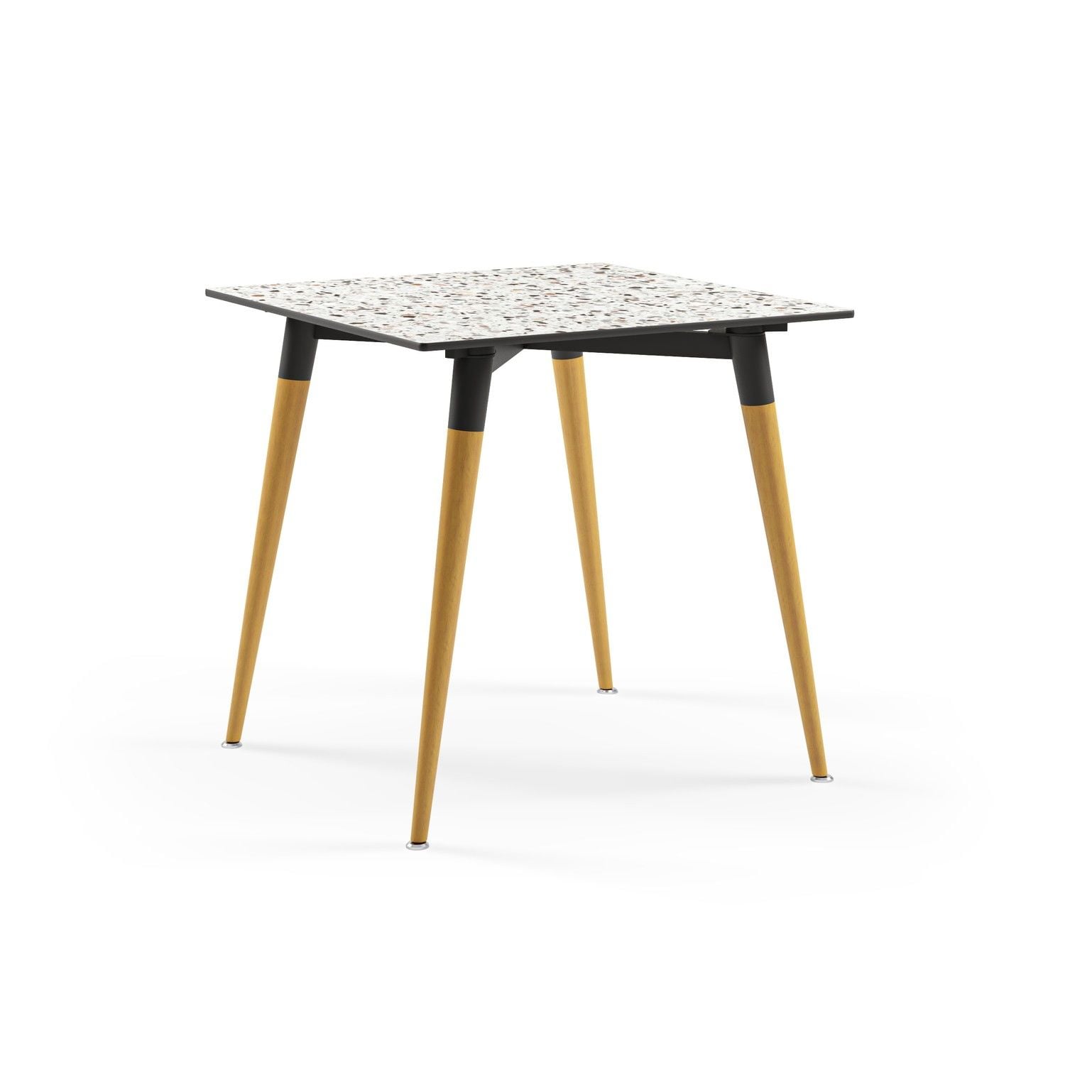 Terrazzo Compact Laminat Kare Modern Restoran Masası