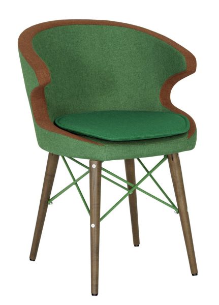 Roma Cafe Koltuğu Modelleri: Kaliteli Kahverengi Deri Döşemeli, Retro Konik Ayaklı Sandalye Modeli