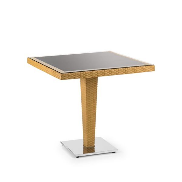 Temperli Camlı Cafe Bahçe Masası 80X80.CM