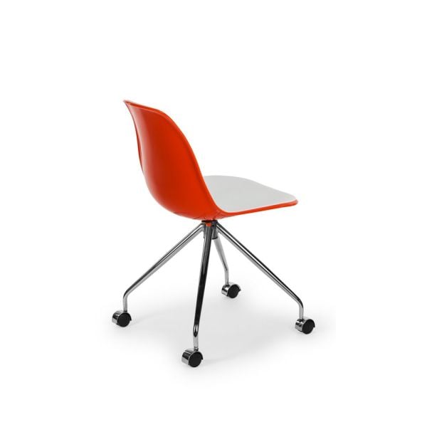 Biga Turuncu Beyaz Tekerlekli Ofis Sandalye