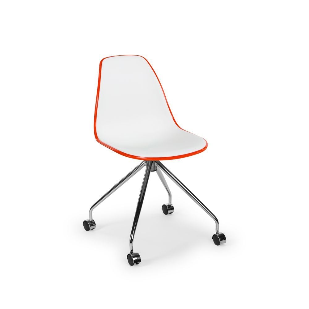 Biga Turuncu Beyaz Tekerlekli Ofis Sandalye