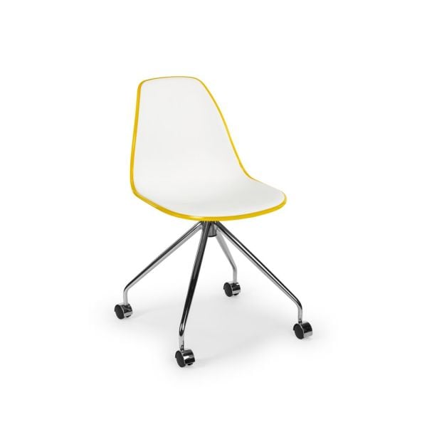 Biga Turuncu Beyaz Tekerlekli Ofis Sandalye