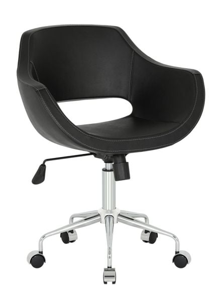 Viva Çok Amaçlı Siyah Deri Ofis Çalışma Sandalyesi: Ergonomik Tasarım ve Dayanıklı Malzeme!