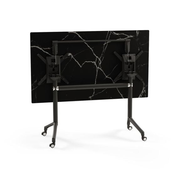 Tekerlekli Katlanabilir Beyaz Compact Ofis Masası 80x140