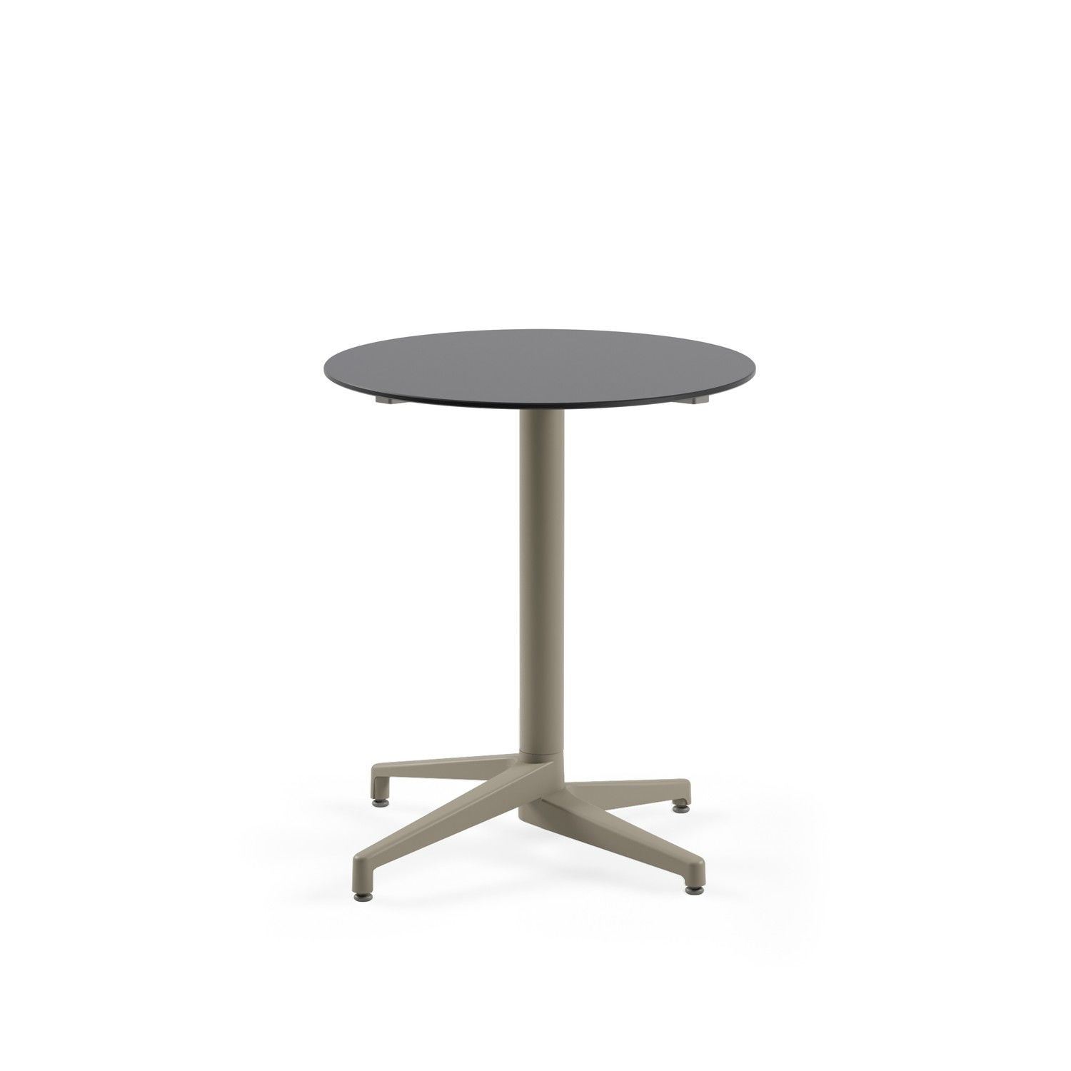 Compact Antrasit Yuvarlak Masa – 70 cm Bahçe, Balkon, Cafe, Restoran İçin Dayanıklı Paslanmaz Masa