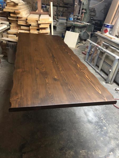Kütük Masa Üstü Tablası Ceviz Rengi 260x100.cm