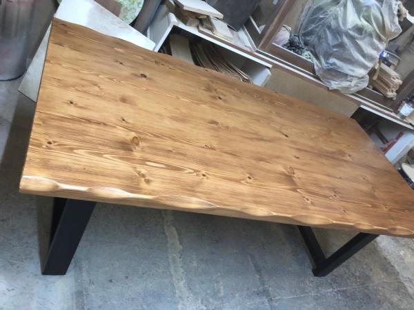 Kütük Yemek Oadası Masası Açık Ceviz 180x90.cm