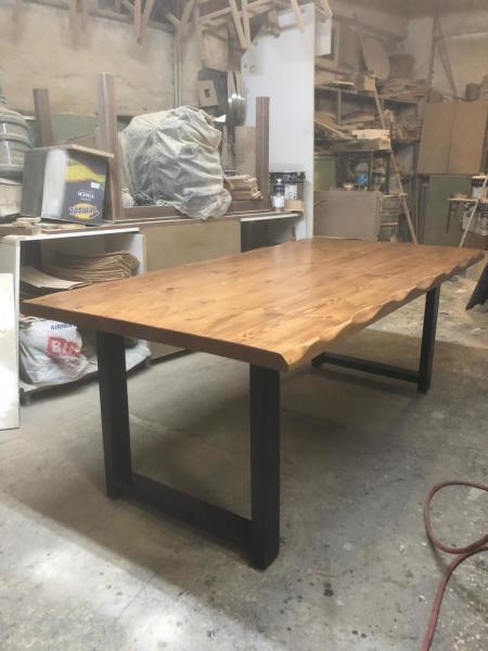 Kütük Yemek Oadası Masası Açık Ceviz 180x90.cm