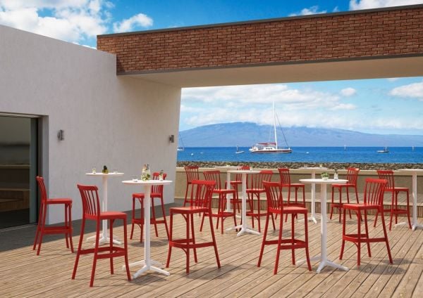 BEYAZ 2 KİŞİLİK DIŞ MEKAN BAHÇE BİSTRO BAR MASA SANDALYE TAKIMI