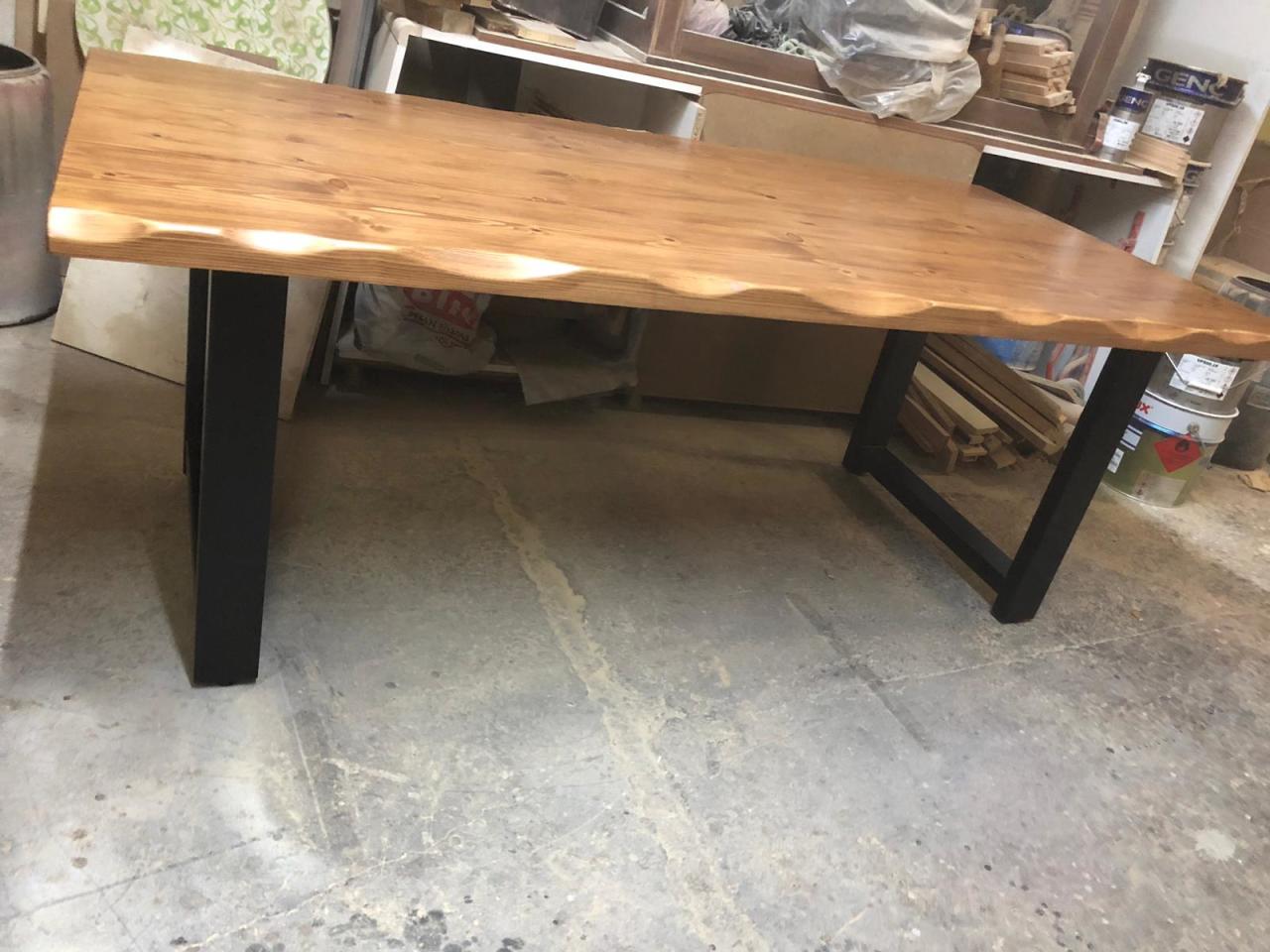 Kütük Salon Masası Açık Ceviz 200x100.cm