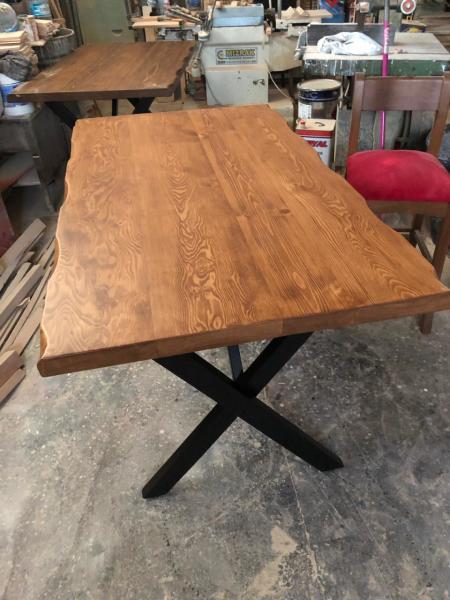 Kütük mutfak masası açık ceviz 120X75.cm