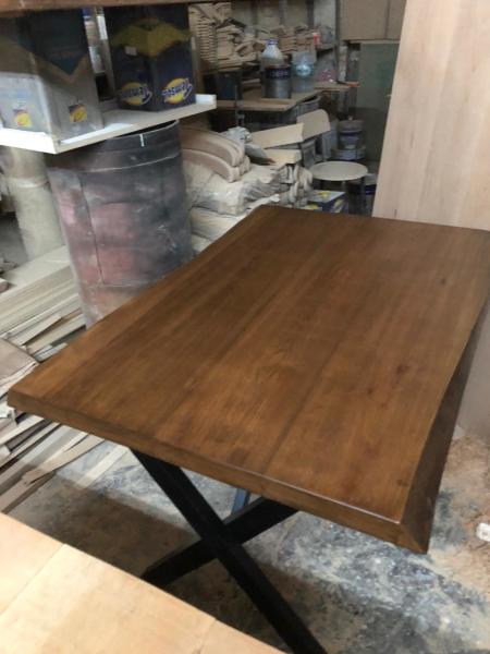 Doğal Kenar Kütük Masa Gürgen Ağacı Ceviz Rengi 120x80.cm