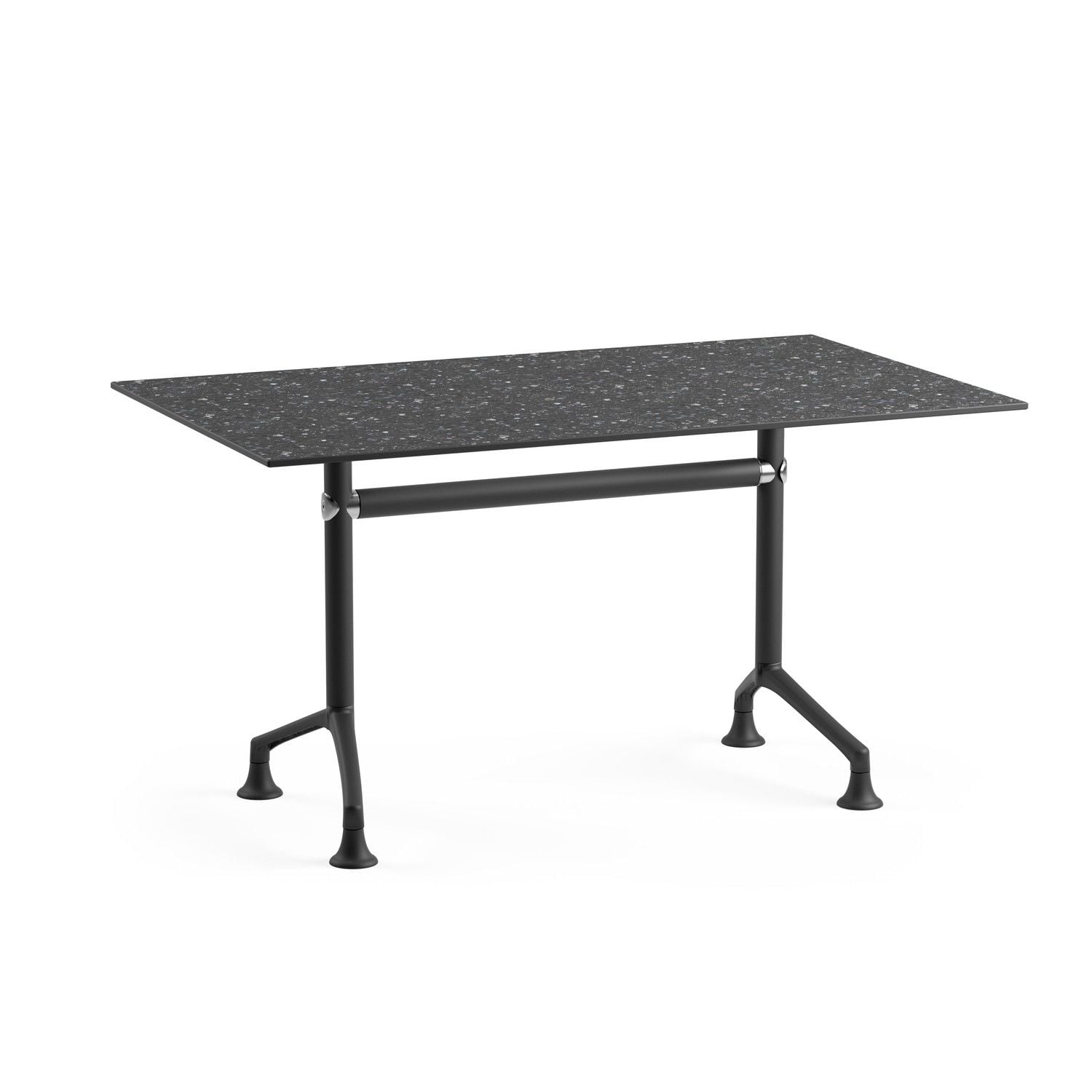 Siyah Mermer Compact Katlanır Ofis Masası 90x150