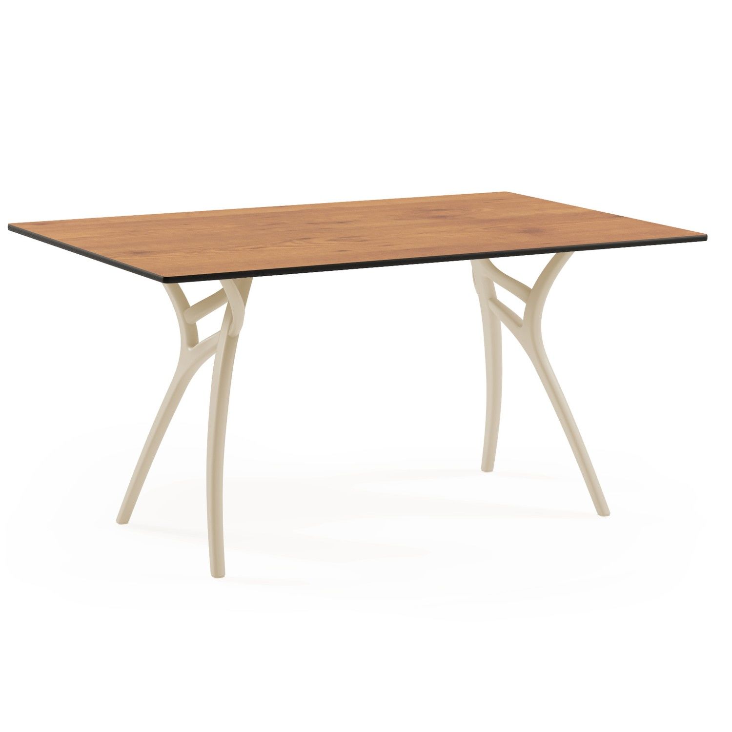 Novecento Ahşap Desenli Compact Bahçe Masası 77x120