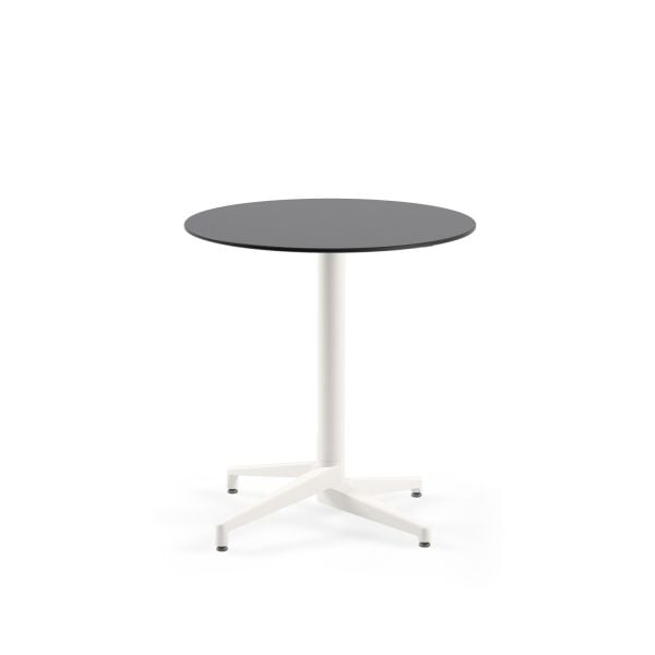 Compact Antrasit Gri Cafe Masası - Paslanmaz, 77 cm Çap Yuvarlak Mutfak, Restoran, Kafe, Balkon, Teras ve Bahçe İçin Dayanıklı
