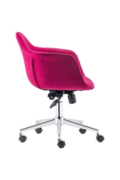 Papyon Kaliteli Malzemeden Üretilmiş Ergonomik Fuşya Kaşe Kumaş Ofis Çalışma Koltuğu